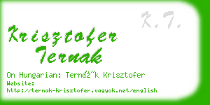 krisztofer ternak business card